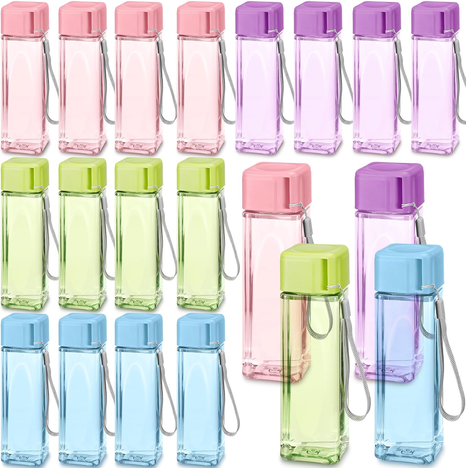 Mifoci 20 Pieces Water Bottle Bulk for Gym and Outdoor Fitness