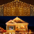 Christmas Icicle Curtain Fairy Lights 32.8ft 400 LED - Warm White