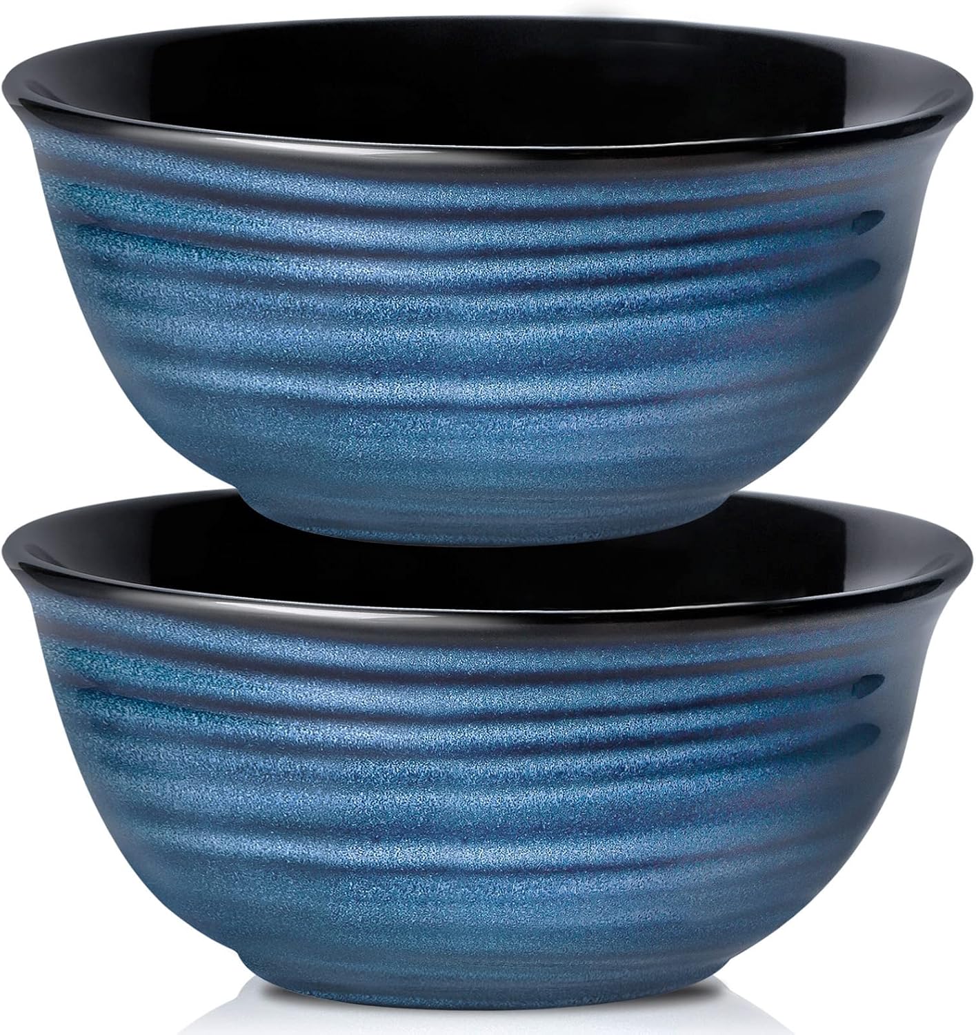 HASENSE Serving Bowls - 60 Ounce Ceramic Soup and Salad Bowls