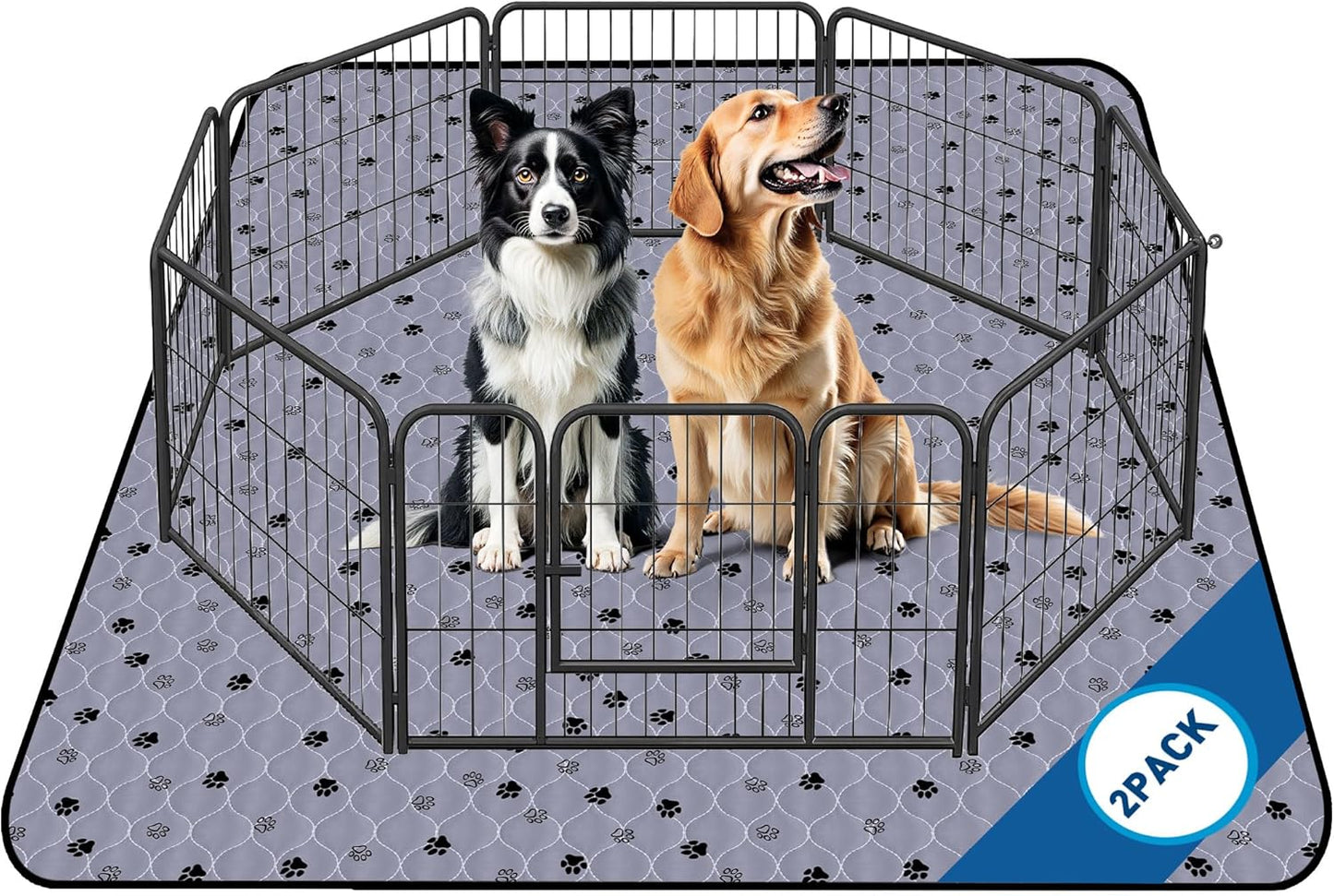 Non-Slip Washable Pee Pads for Dogs - Ultra-Absorbent 63inx63