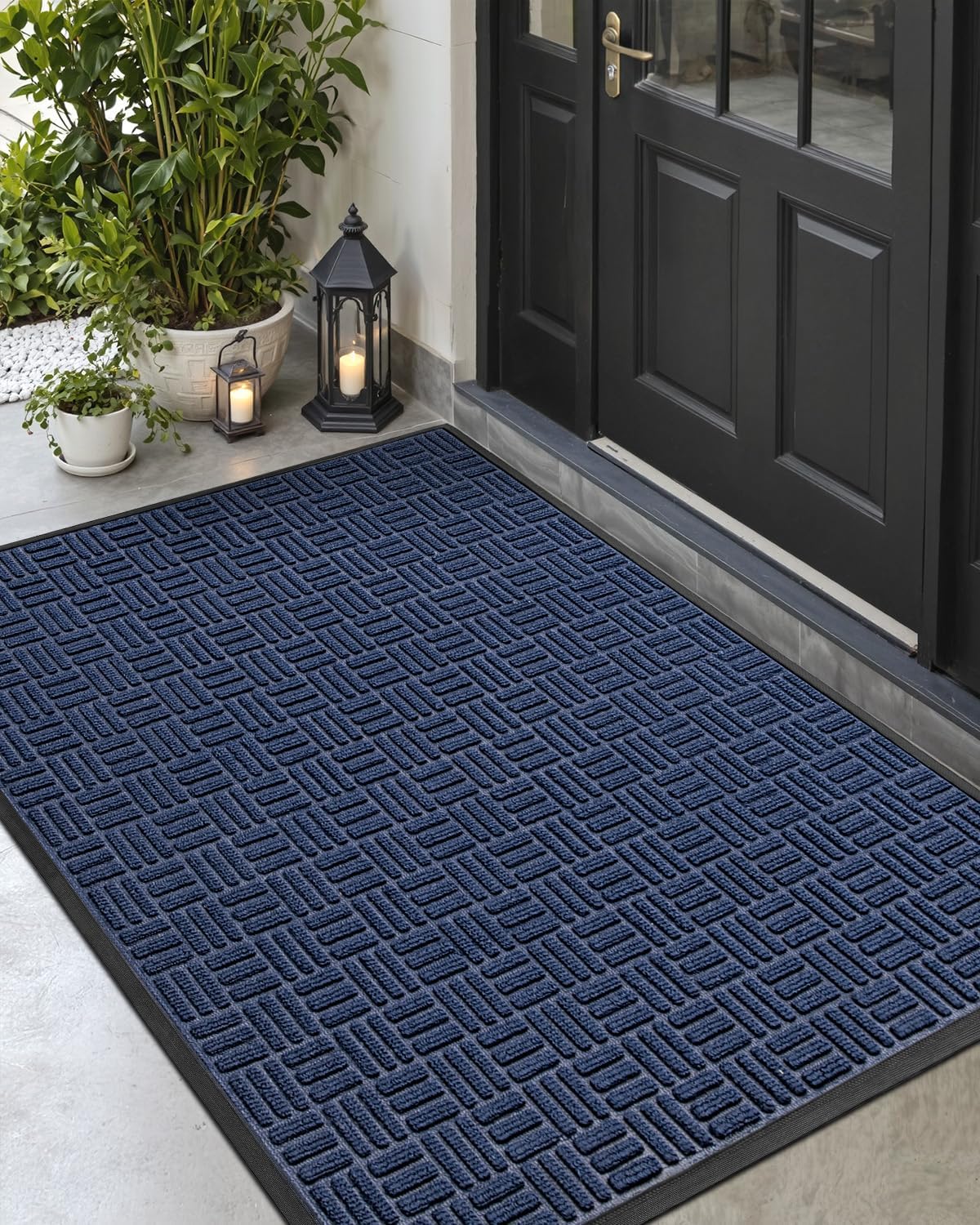 DEXI Front Door Mat Heavy Duty Non Slip Welcome Mats 2x4 ft