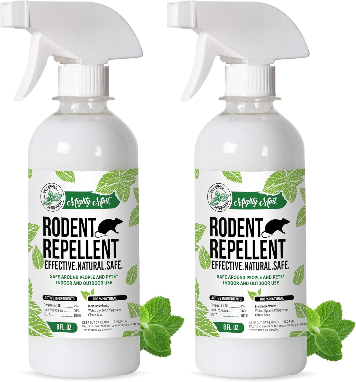 8oz Mighty Mint Rodent Repellent Spray Duo