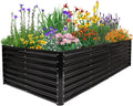 Galvanized Raised Garden Bed 842ft Rectangular Deep Root Planter