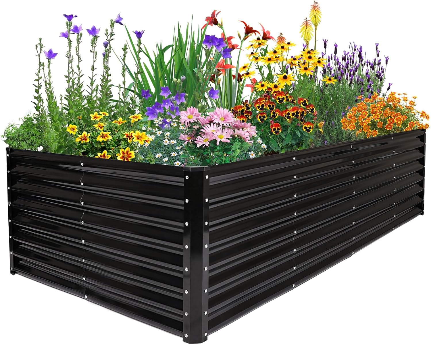JERIA 842ft Galvanized Raised Garden Bed for Vegetables & Herbs