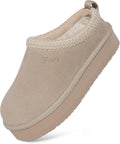 FITORY Women's Suede Slipper Flat Short Mini Boots - Cozy Winter Shoes