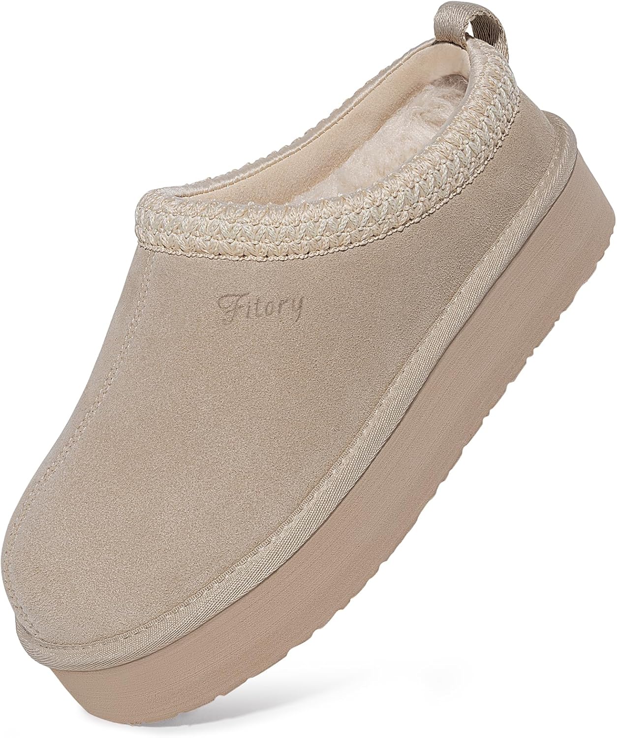FITORY Women's Suede Slipper: Cozy Flat Short Mini Boots