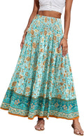 Summer Maxi Skirts for Women High Waist Boho Floral Maxi - Flowy Fit