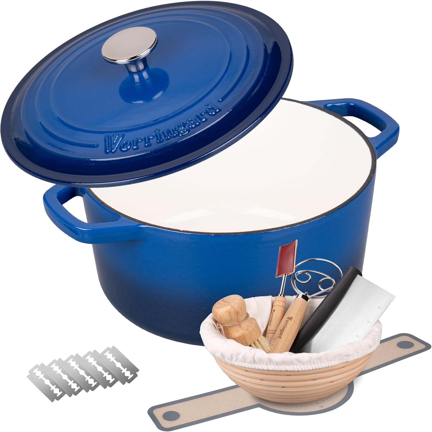 Enameled Cast Iron Dutch Oven Pot for Sourdough Baking Needs