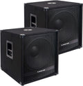 Pair of 18ft 2400W Powered Subwoofers - Punchy, Tour-Ready Bass