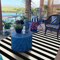 Seavish Black and White Rug for Stylish Outdoor and Indoor Use