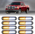 HLauto 1200T Emergency Strobe Grille Lights - Ultra Slim 8-Pack