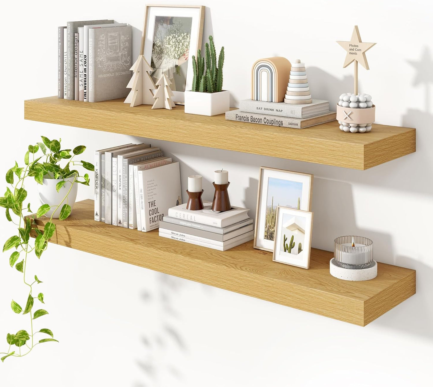 48in Floating Shelves for Wall - Rustic Wood Storage Solution