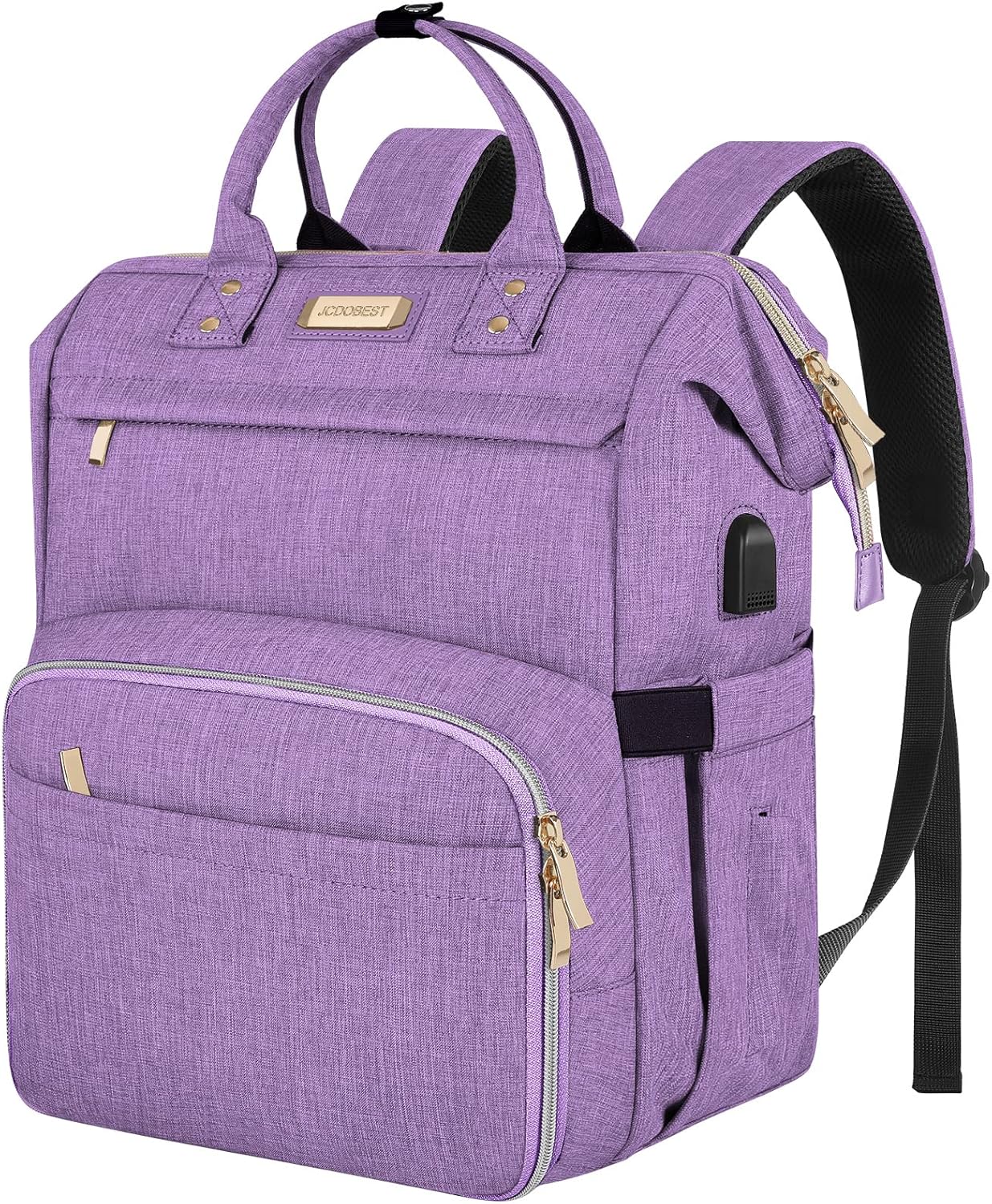 Insulated Cooler Backpack Lunch Bag with USB Port for Travel
