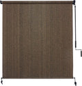 Outdoor Roller Shades 7ft x 8ft - Cordless Patio Blinds with 90% UV