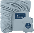 LANE LINEN 100% Organic Cotton Queen Fitted Sheet - Soft Percale