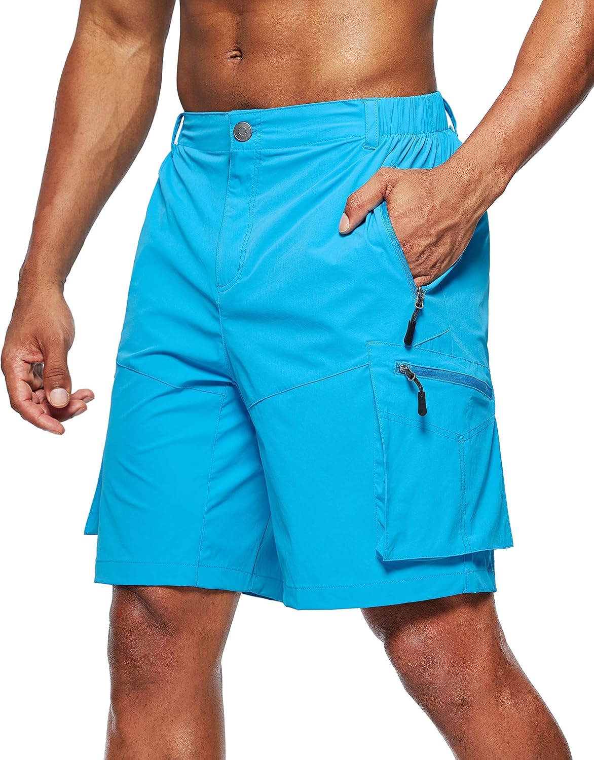 Pudolla Men's Hiking Cargo Shorts for Outdoor Travel and Fishing