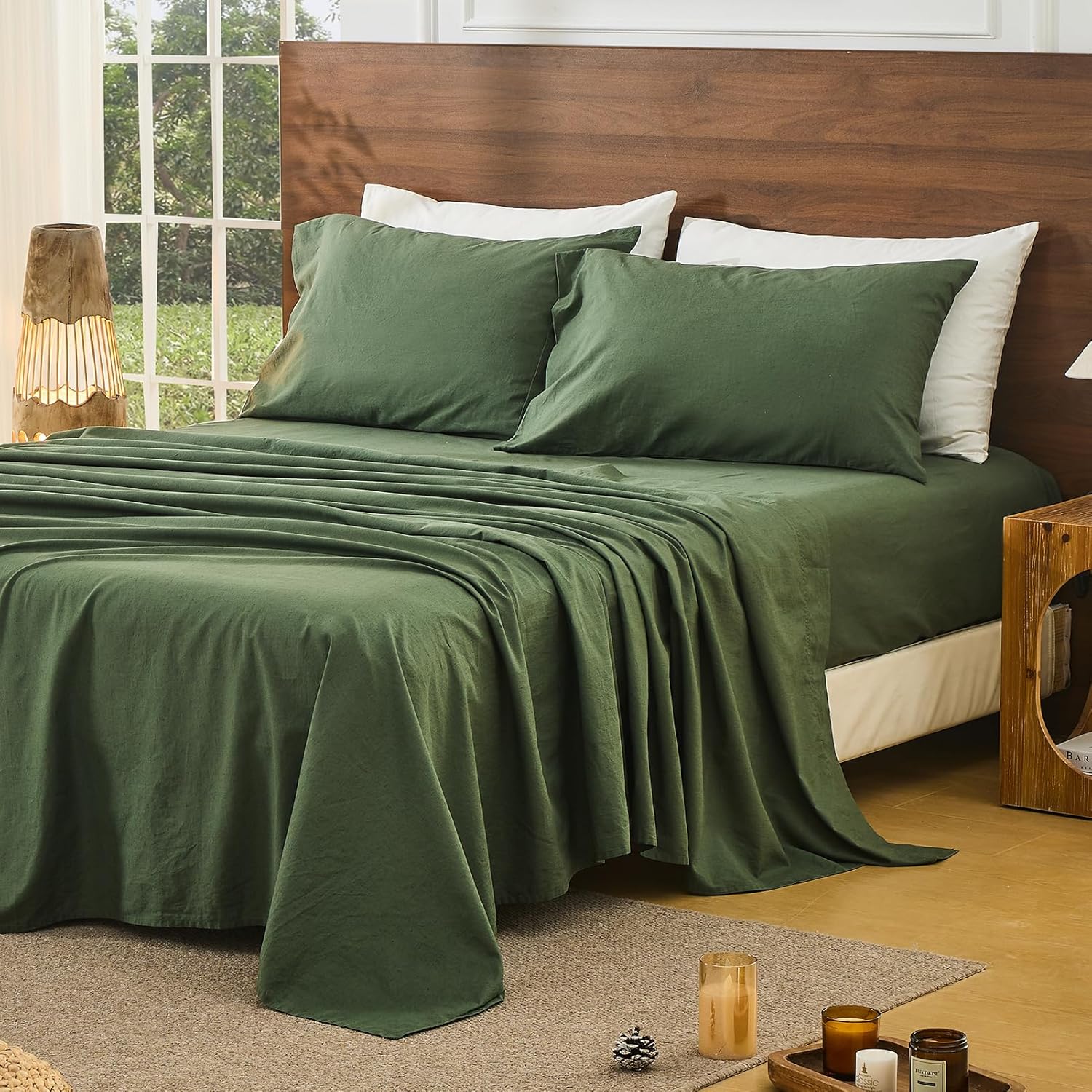 100% French Linen Sheets Queen Size Set for Eco-Friendly Comfort