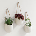 Wall Planters Ellie - 3 Ceramic Hanging Pots for Indoor & Outdoor