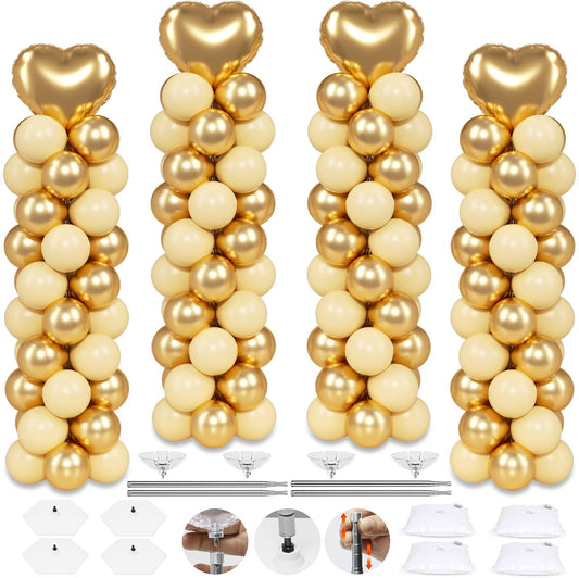 4 Sets Balloon Column Stand Kit for Stunning Party Decor