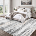 Rugflix 6x9 Area Rug Neutral Beige Grey - Washable, Non-Slip