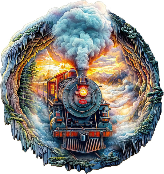 KAAYEE Wooden Puzzles for Adults 270 Pieces Unique Train Gift