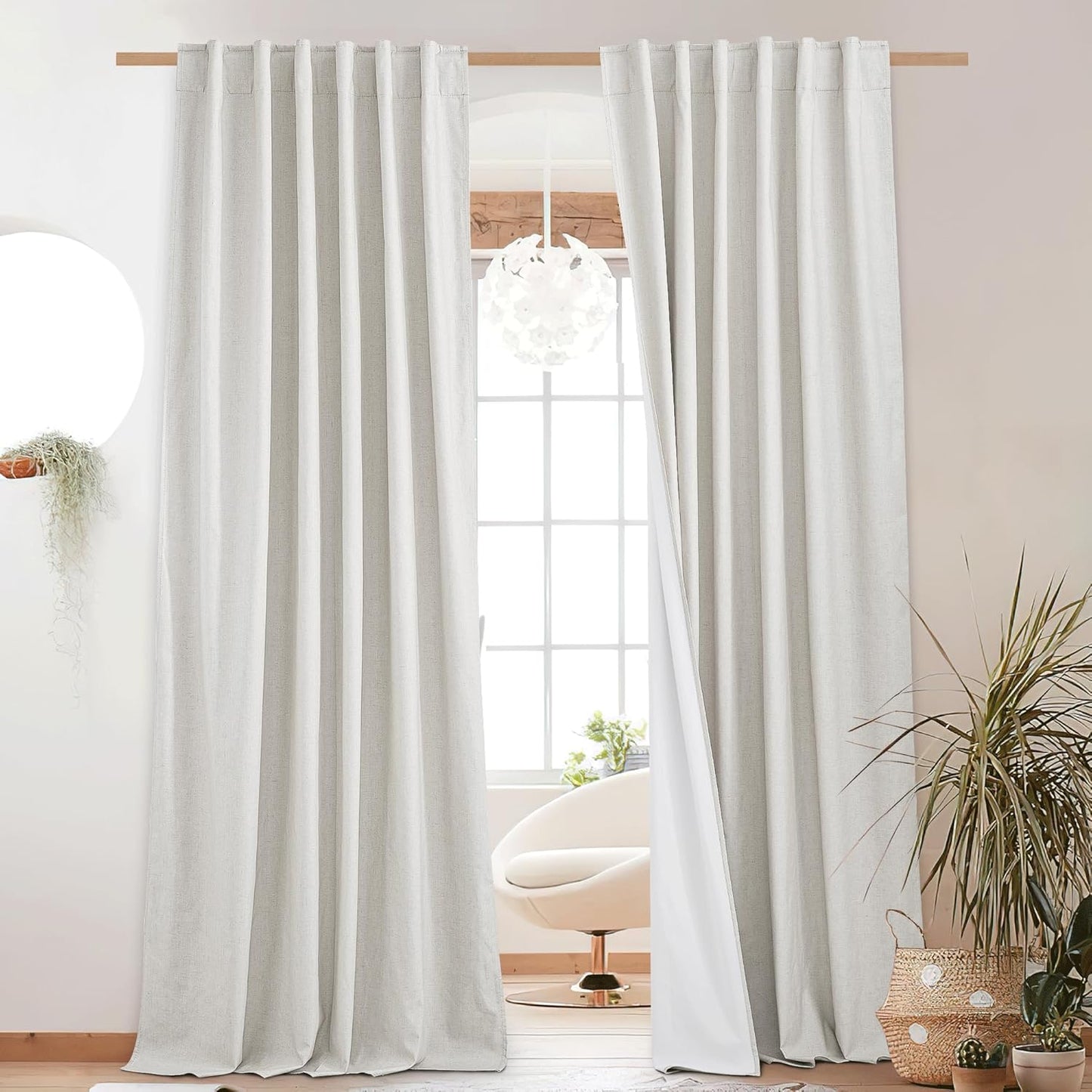 NICETOWN 100% Blackout Linen Curtains for a Peaceful Home