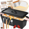 Rectangular Cast Iron Dutch Oven for Bread Baking - Crisp Crust Every