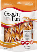 Good 'N' Fun Triple Flavor Twist Chews For Dogs - Long Lasting Chew