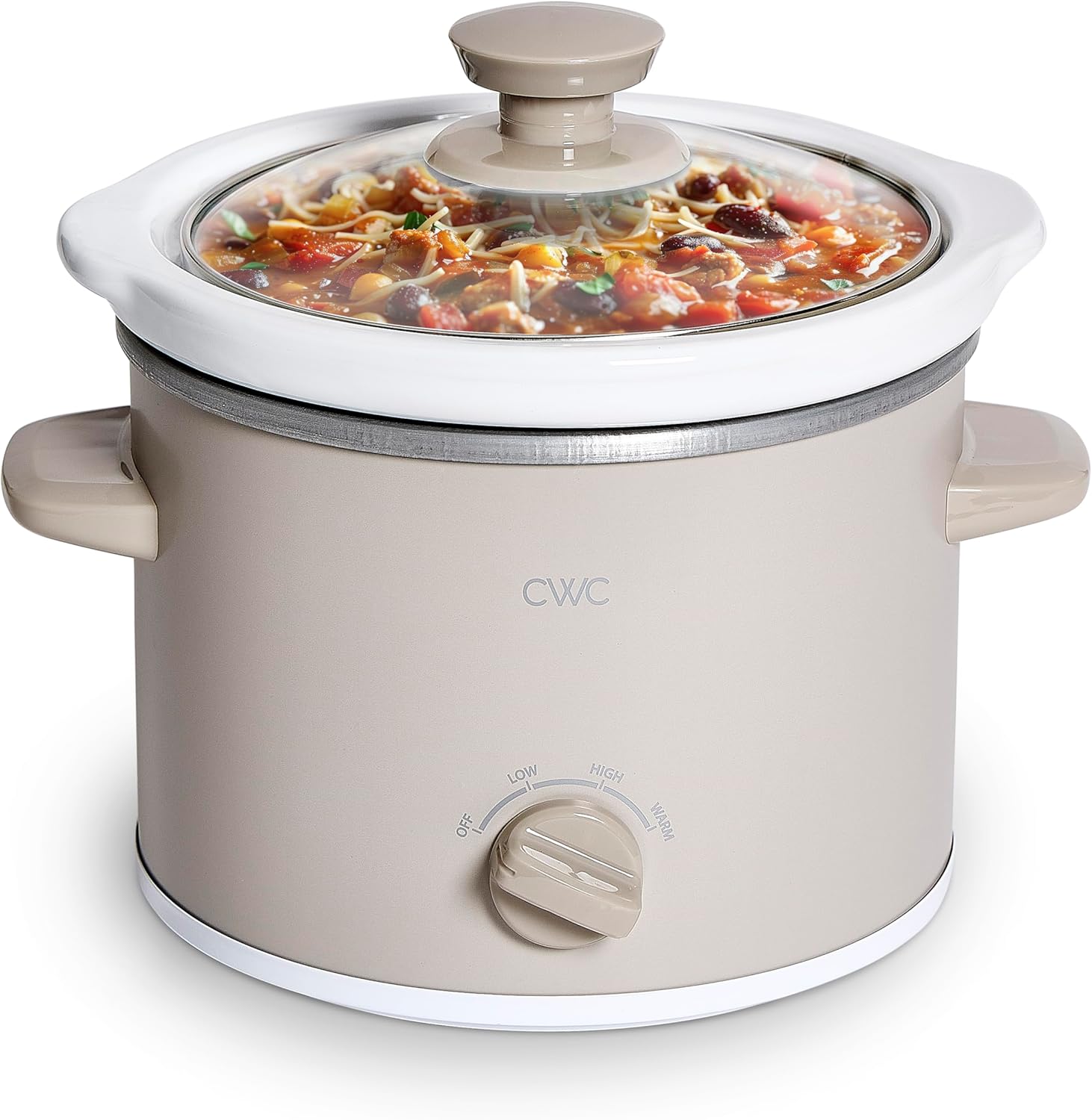 Compact 2QT Mini Electric Round Slow Cooker for Easy Meals