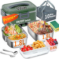 Electric Heated Lunch Box for Adults - Fast Food Warmer 2 Pack