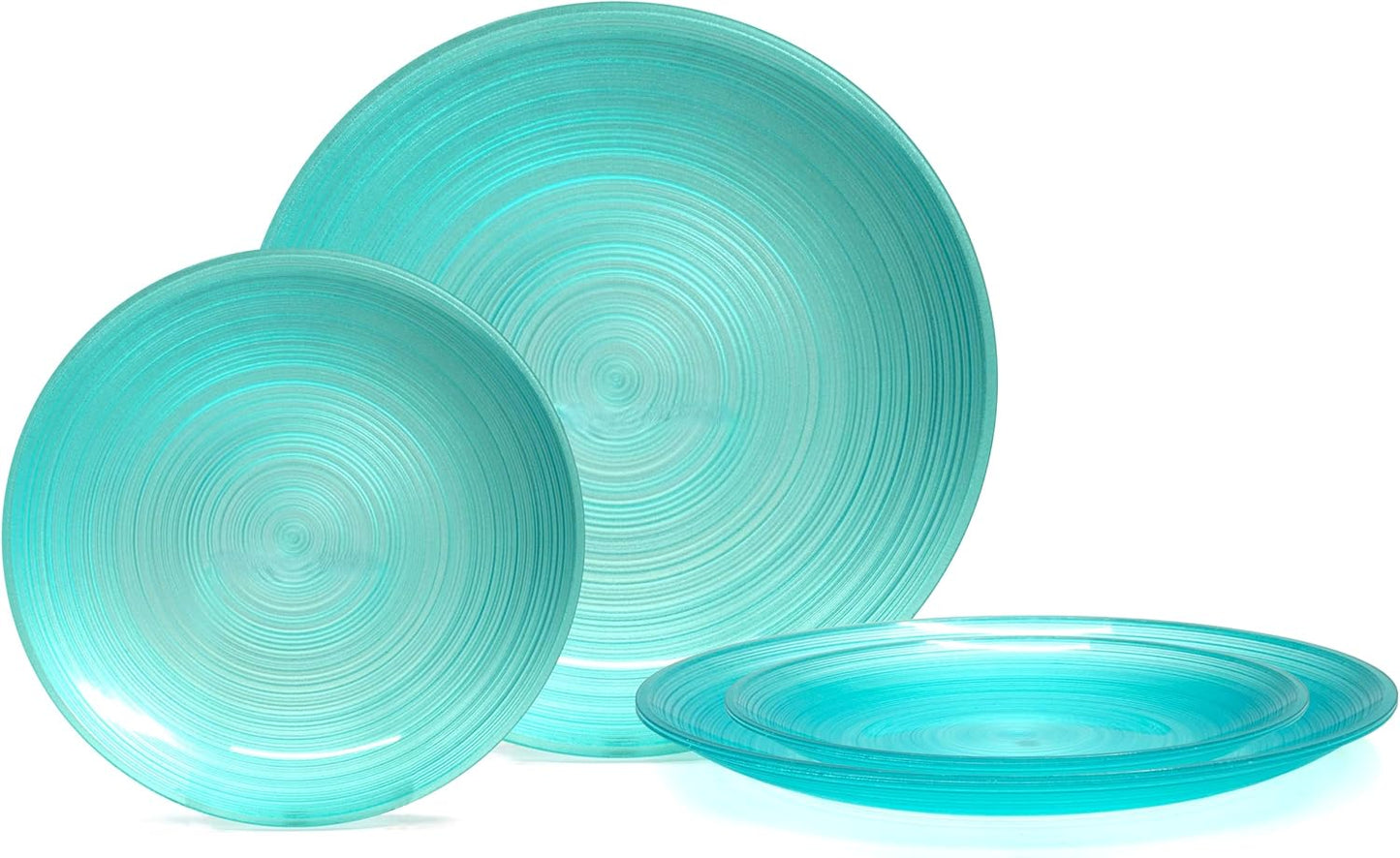Elegant 50 Plates Pack for Weddings and Parties in Belize Aqua