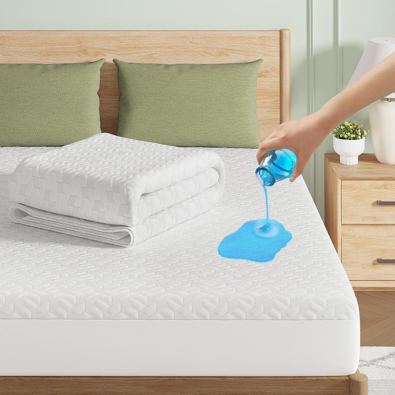 Rolanstar King Mattress with Waterproof Protector for Comfort