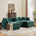 SoarFlash 113.78 in Chenille Sectional Sofa - Modular U-Shaped Comfort