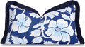 Coastal Lumbar Pillow Cover 12in x 20in - Water Repellent Coastal
