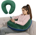 HOMBYS Lap Support Pillow - Gaming, Reading, Crocheting - Blue/Green