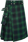 Kilt for Men Traditional Highland Tartan Utility Kilt with Pockets