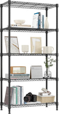 1250 lbs 5 Tier Metal Storage Shelf - Space-Saving Wire Rack