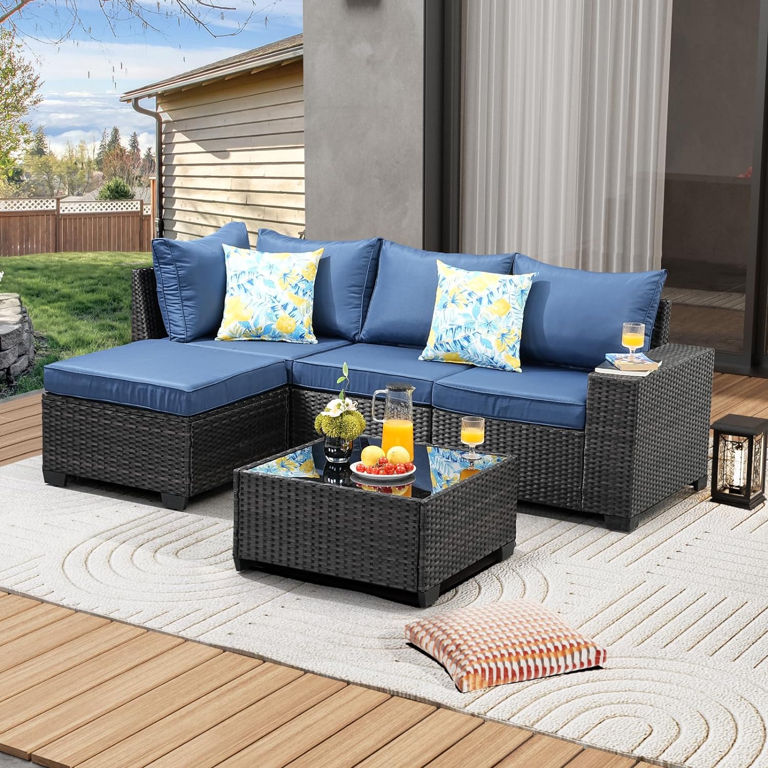 5 Pieces Patio Furniture Set for All-Weather Outdoor Comfort