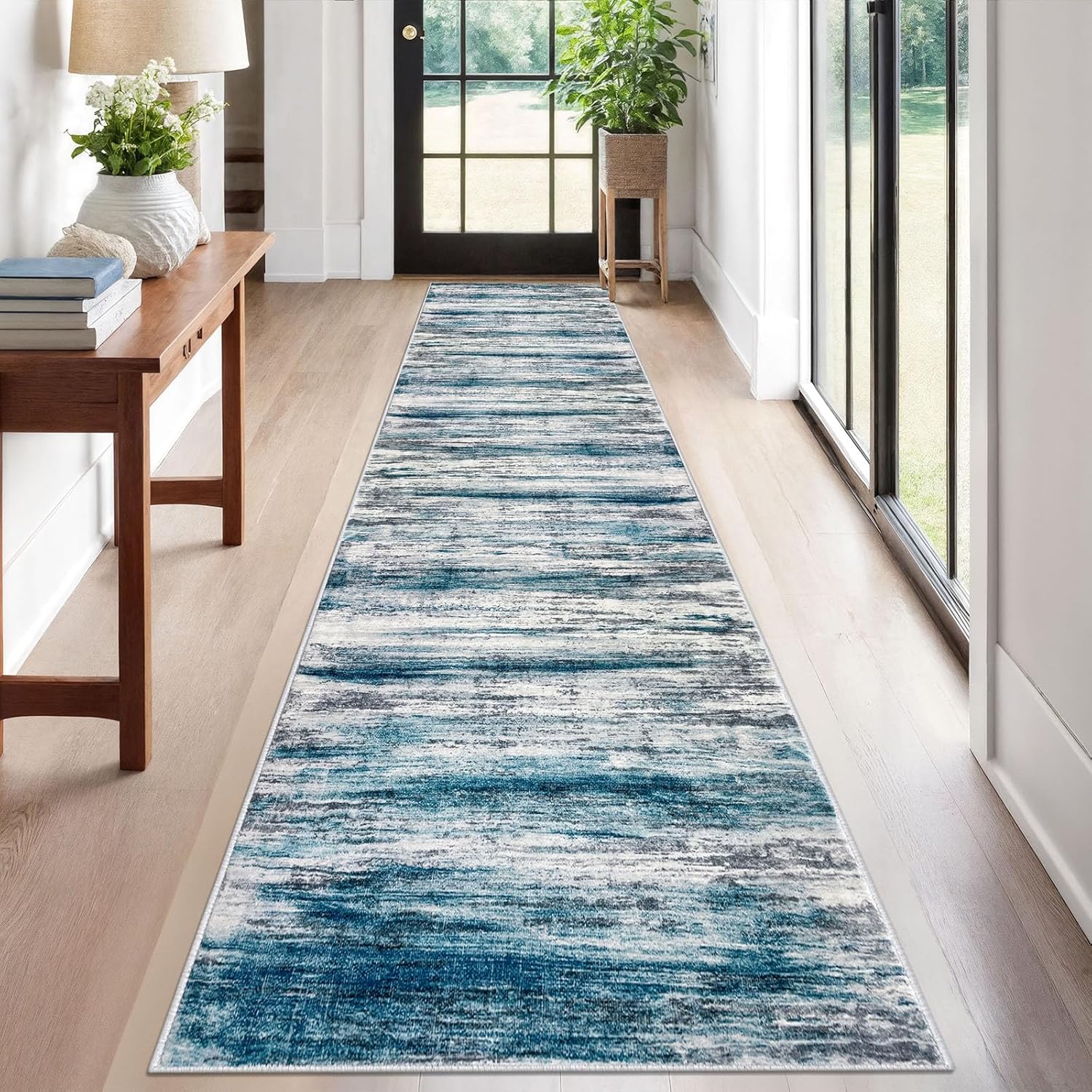 KOZYFLY Modern Abstract Kitchen Runner Rug for Stylish Spaces