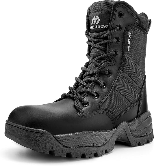 Maelstrom Men's Tactical Work Boots with Side Zipper Comfort