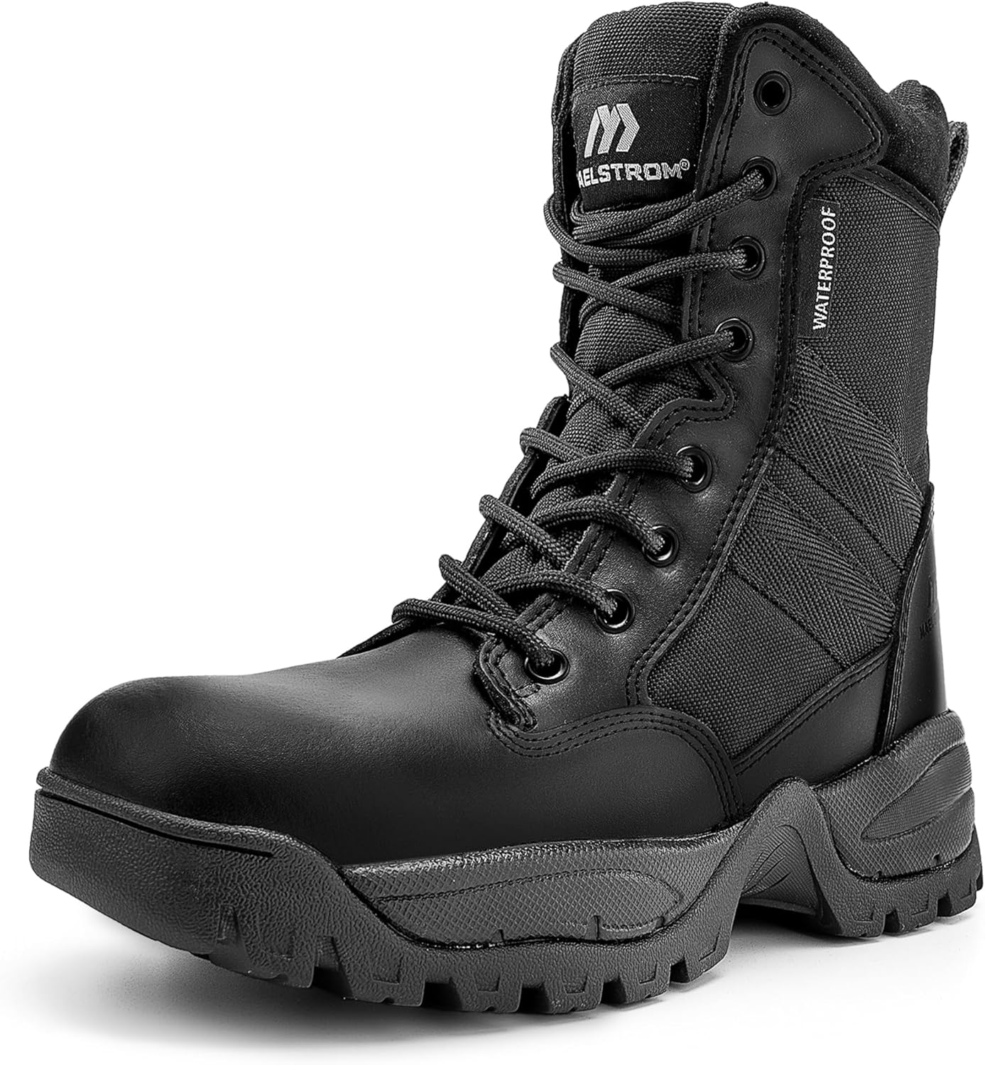 Maelstrom Men's Tactical Work Boots with Side Zipper for Comfort