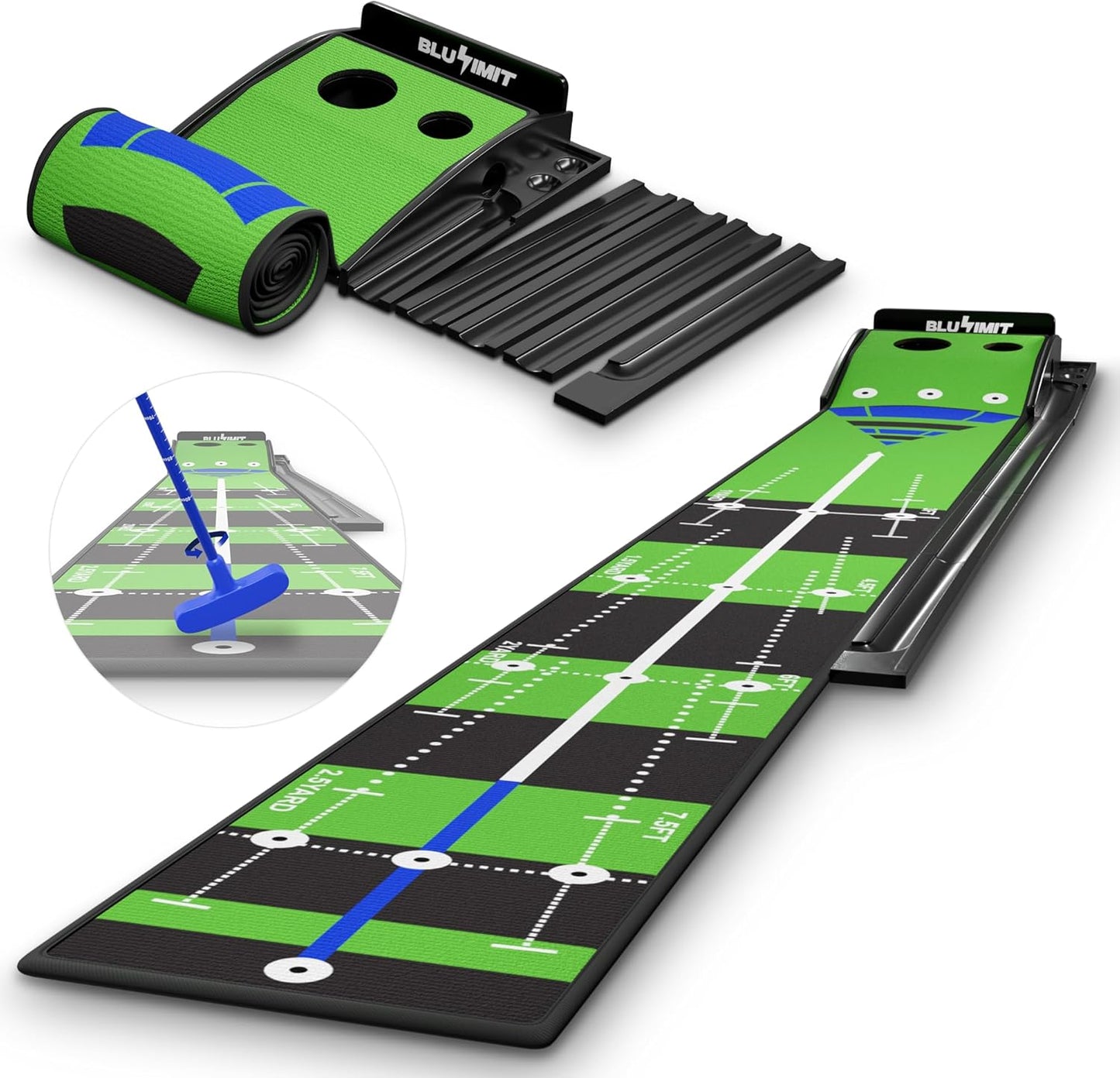 Improve Your Putting Skills Anywhere with 10ft BluLimit Mat