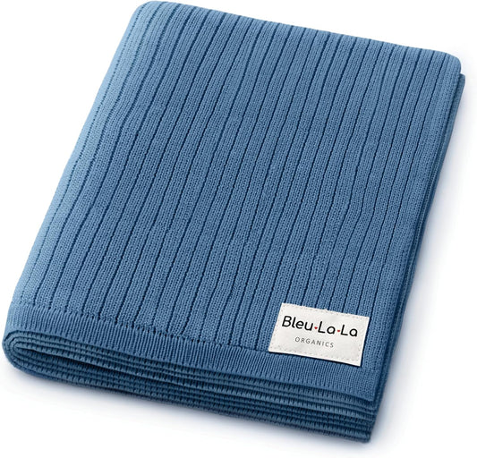 Organic Ribbed Swaddle Blanket for Boys & Girls - Cozy Comfort