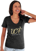 Blue 84 Central Florida Golden Knights Womens V-Neck T Shirt - Soft