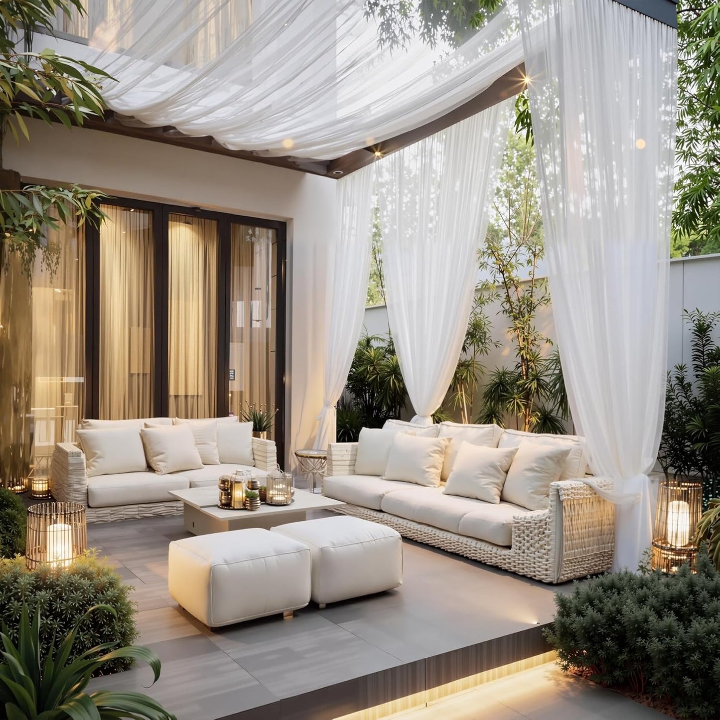 NICETOWN Waterproof Mosquito Net Curtains for Outdoor Spaces