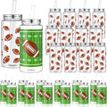 Maxdot 24 Pack 14.2 oz Football Plastic Cups with Lid and Straw