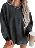 Women Casual Corduroy Sweatshirt 2025 - Oversized Cozy Crewneck