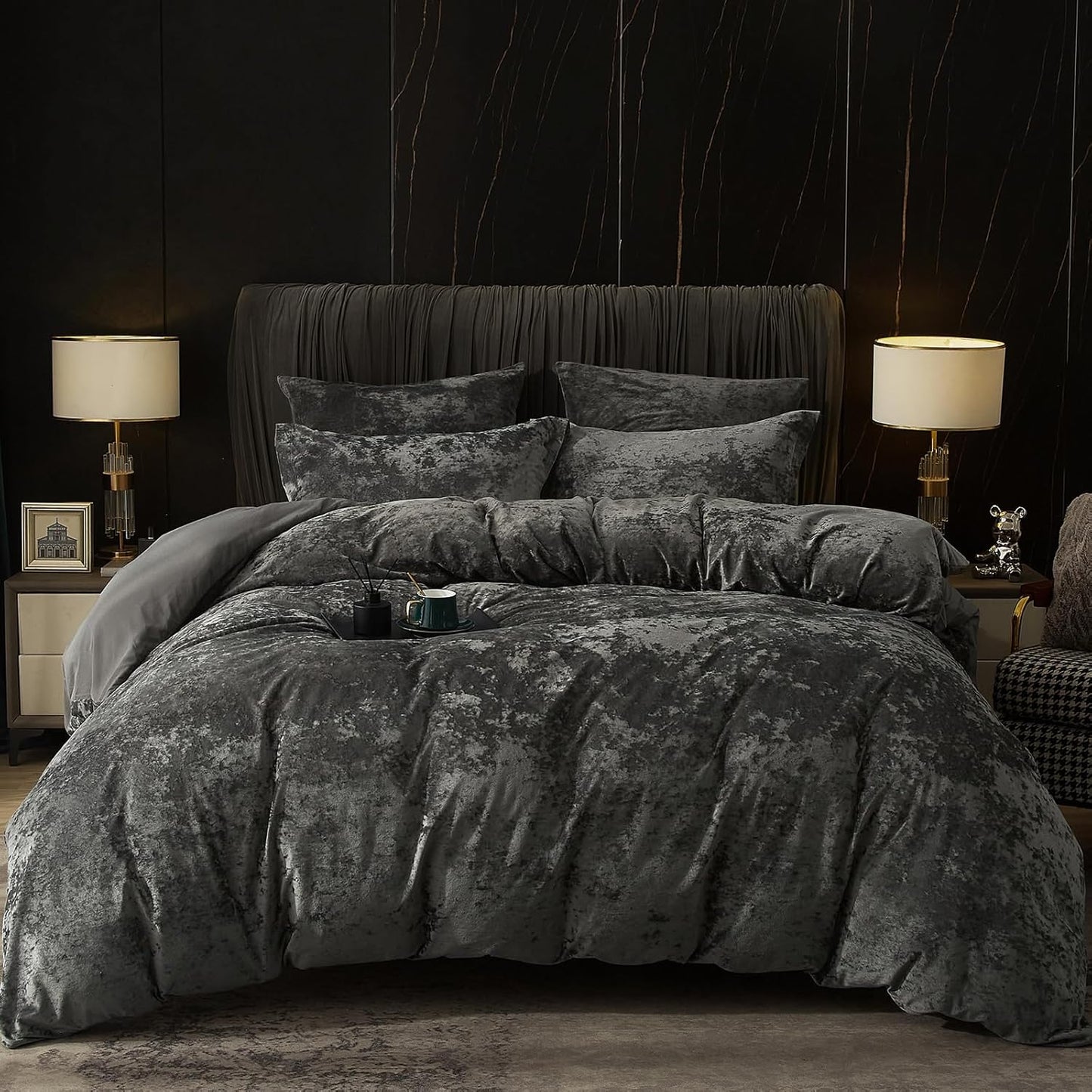 PHF Truly Velvet Duvet Cover Set King Size for Luxurious Sleep