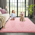Kimicole 8x10 Large Area Rug - Soft Fluffy Shaggy Plush for Living