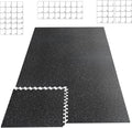 Exercise Equipment Mats 0.56in Thick 12 Pcs 48 Sq Ft - Heavy-Duty Home